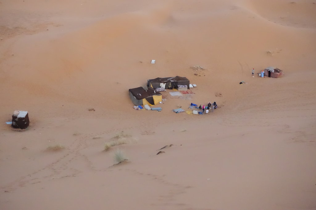 Black Tents in Sahara Desert