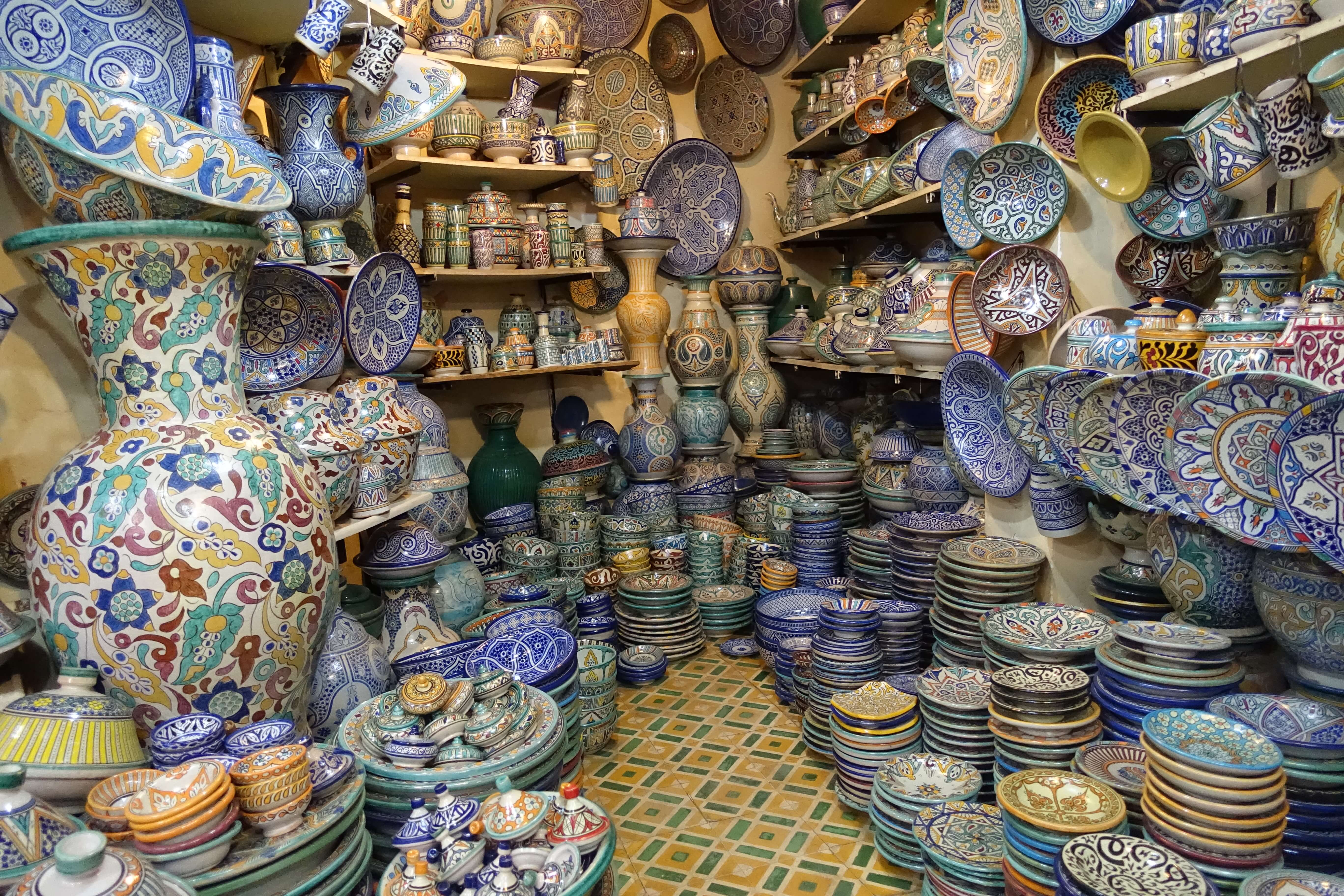 Colorful pottery