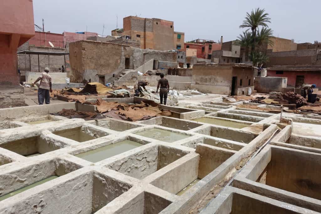 Concrete Holes used for soaking animal skins