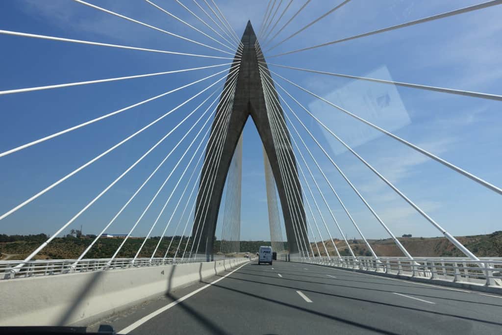 Stell wire bridge in Morocco 