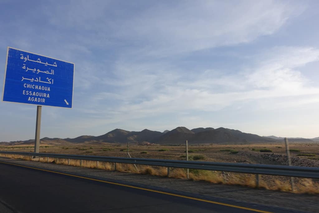 Road Sign in Morocco