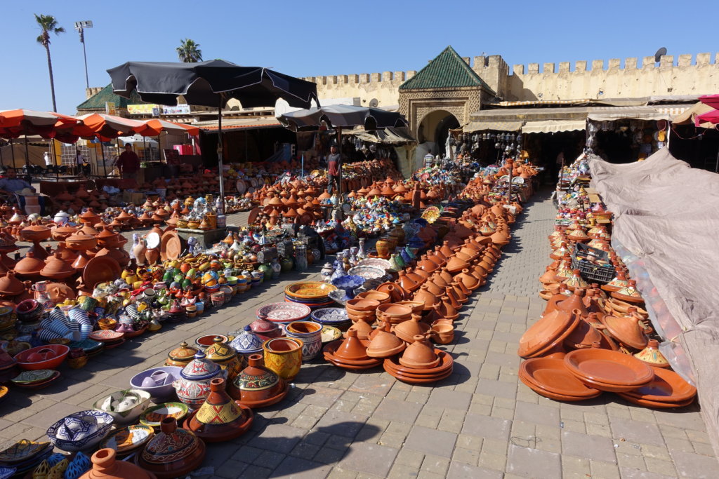 Colorful Pottery in Morocco