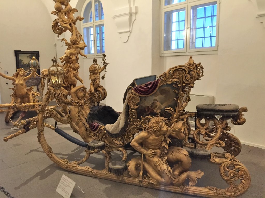 Golden Carriage used for King and Queens inside of Schloss Nymphenburg