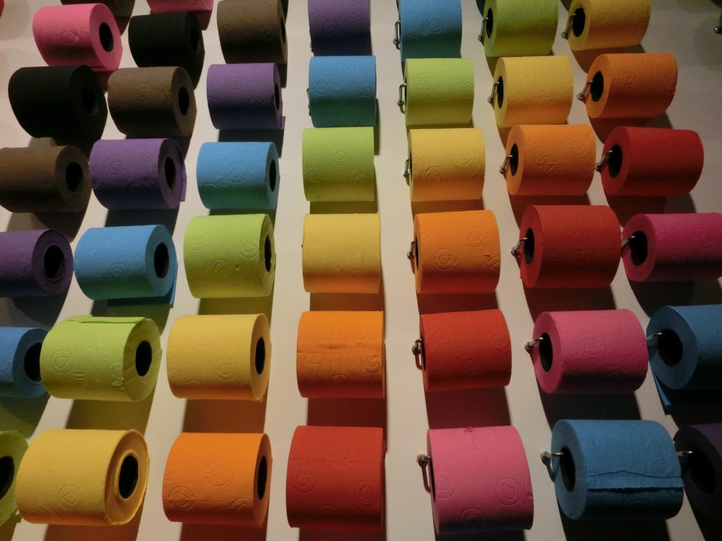 Rainbow Colored Toilet Paper