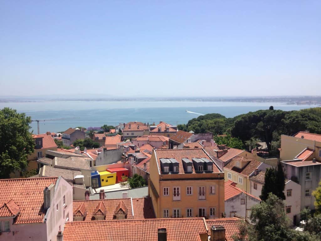 Lisbon Skyline with Ocean