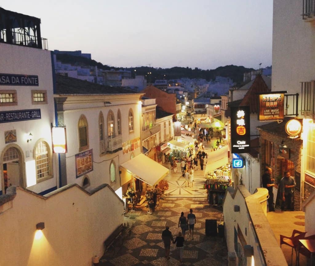 Nightscene in Albuferia in the Algarve region