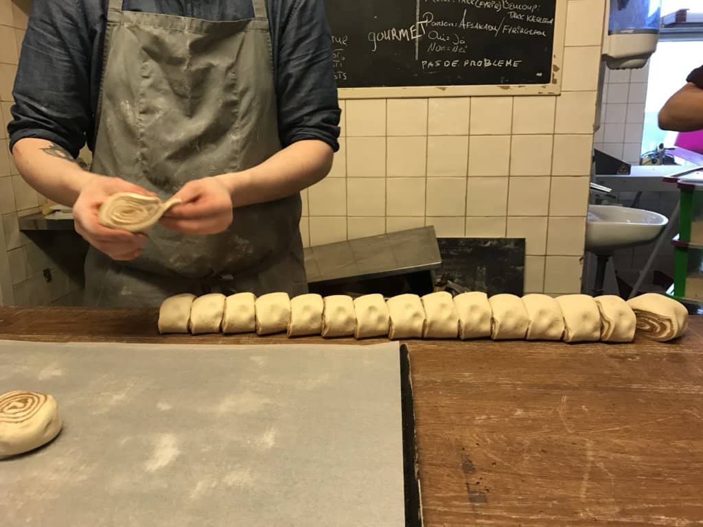 Man making Cinnamon Rolls