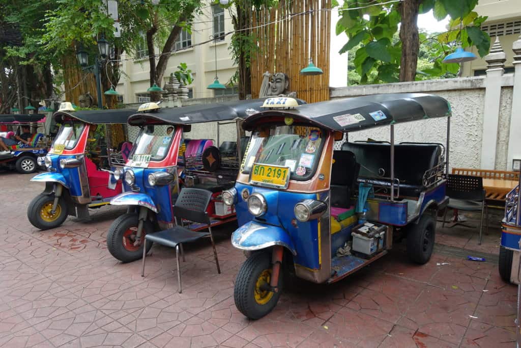 Tuk Tuks lined up 