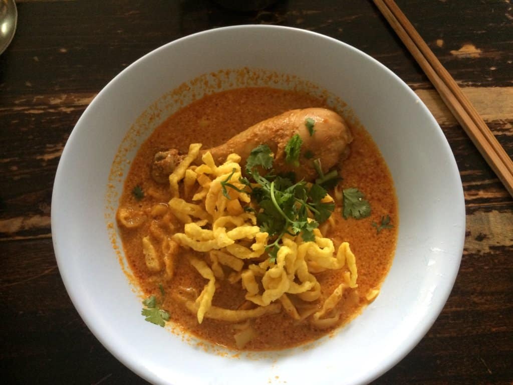 Bowl of chicken and noodles