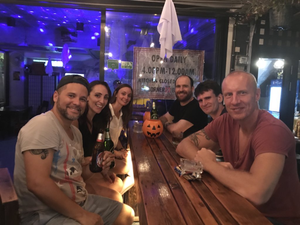 Group of Friends at a Bar
