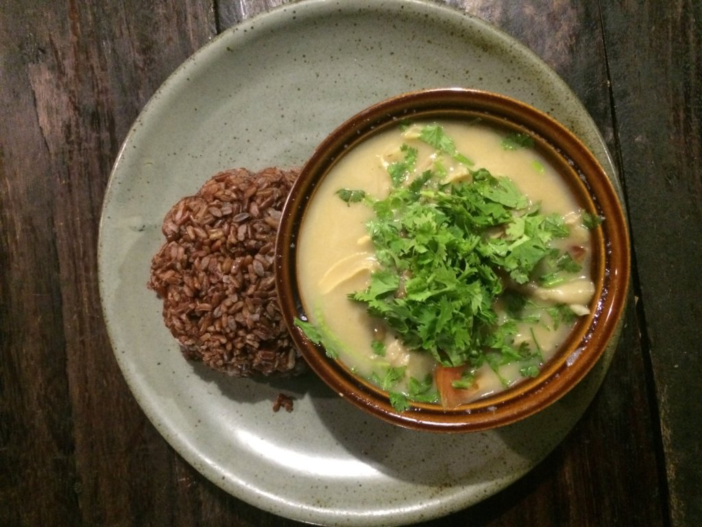 Vegetarian version of a Thai soup 