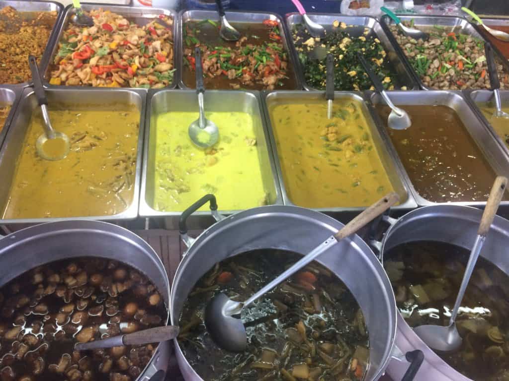 Buffet Items at a Market