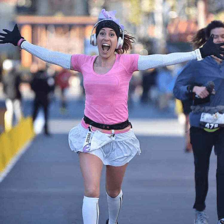 woman running at Disney 