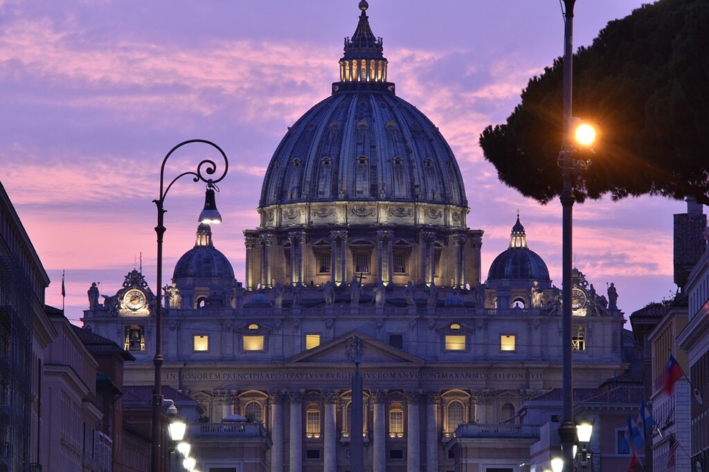 Vatican City at night 