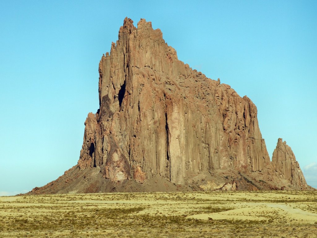 A giant ancient rock in new mexico