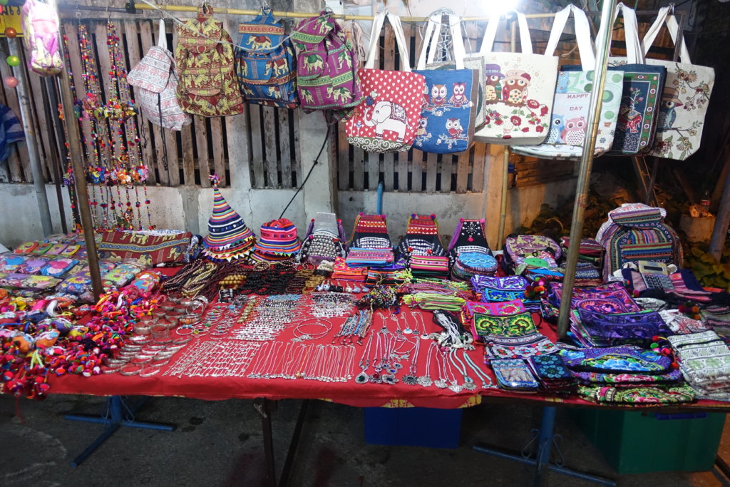 A table with thai wares on it
