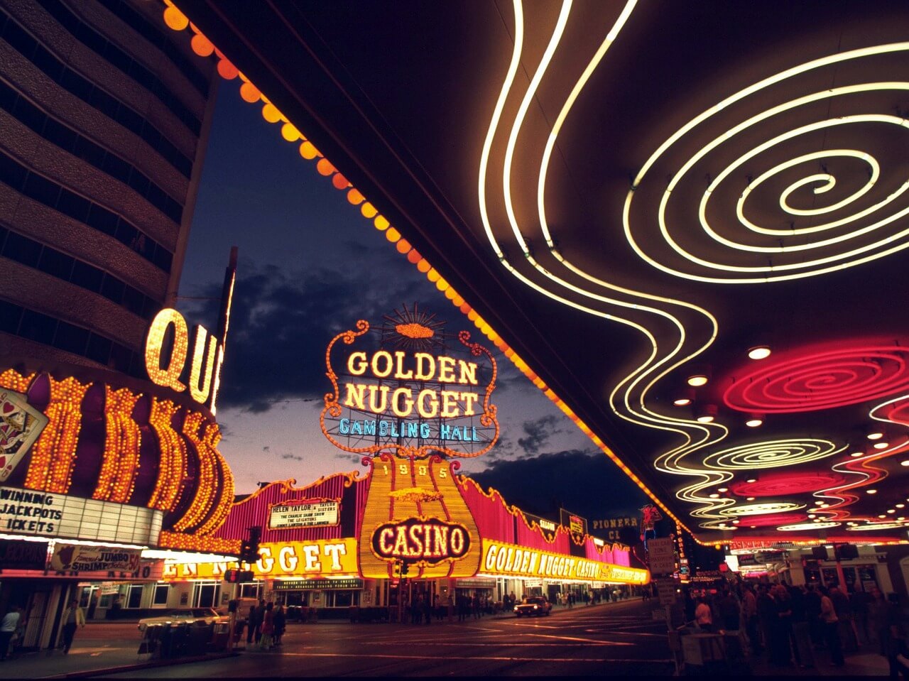 The exterior of the Golden Nugget casino
