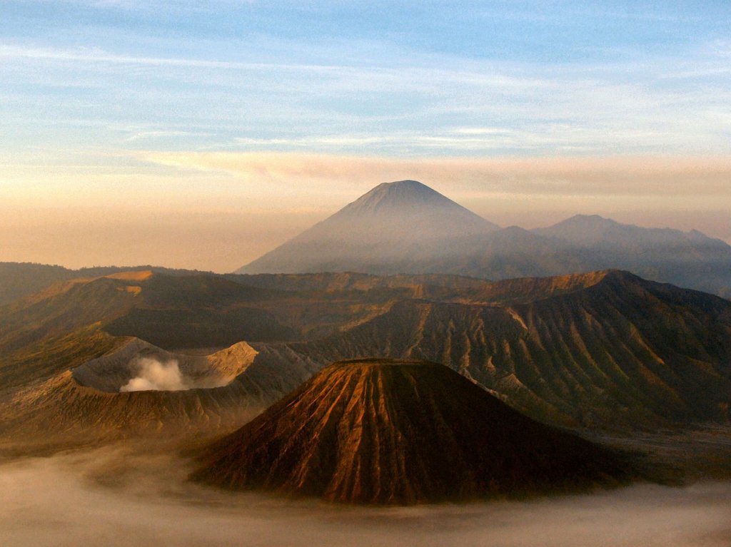 A borwon volcano in Indonesia