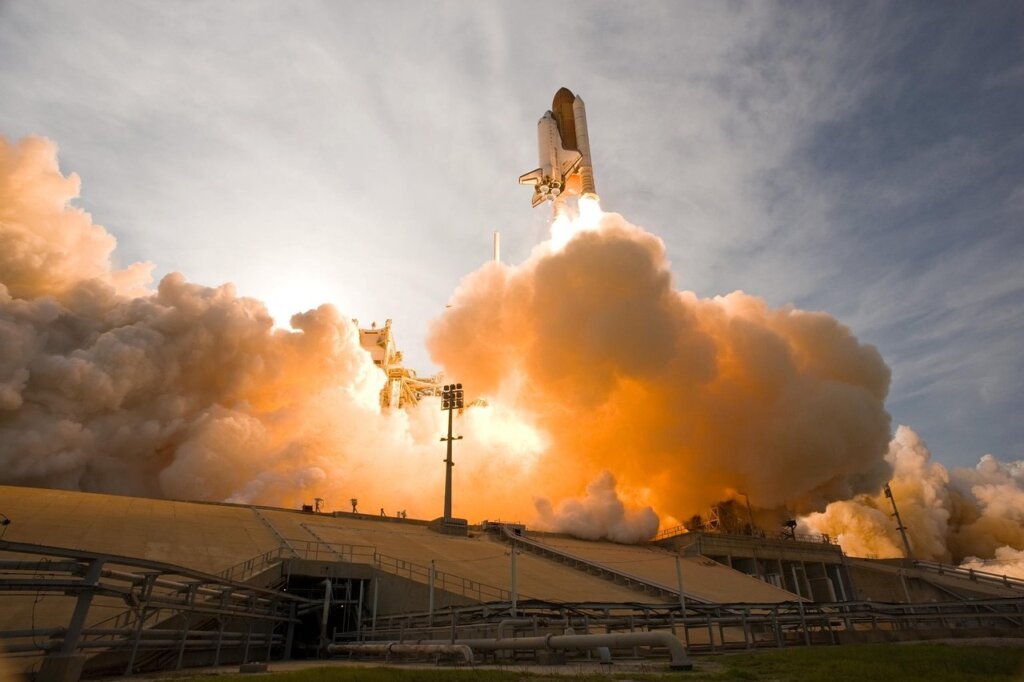Rocket Ship launching at NASA in Florida
