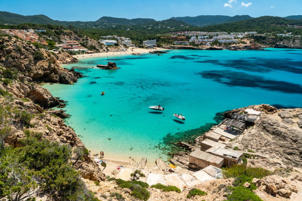 Blue water in Ibiza
