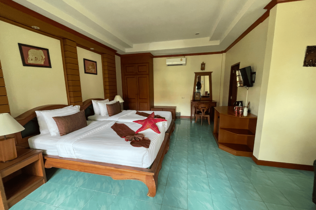 two beds inside the phi phi villa