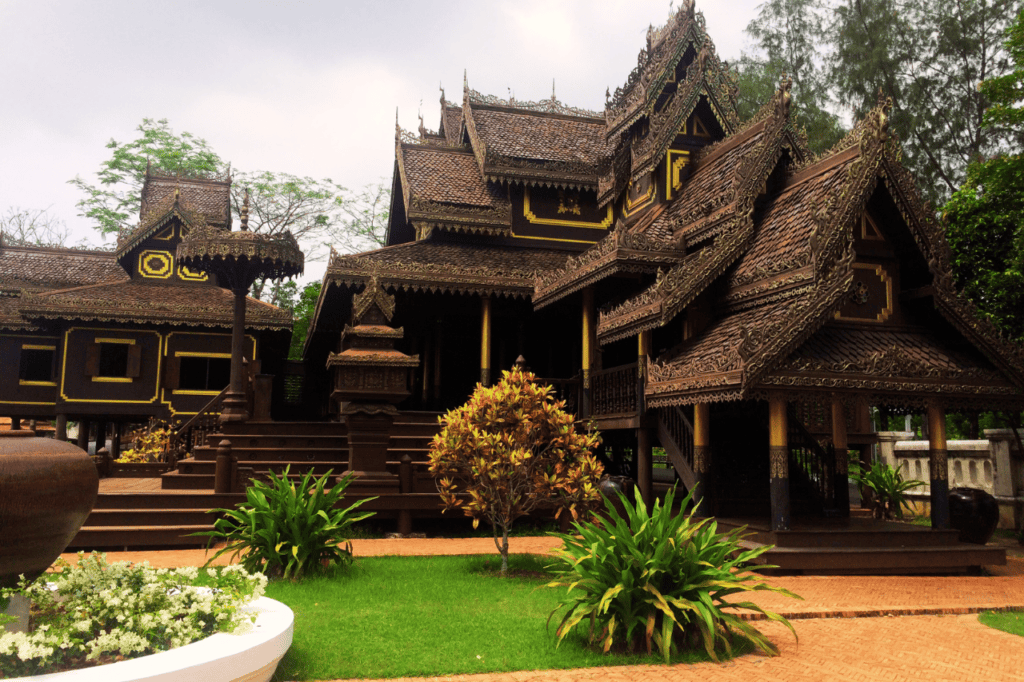 replica of a building in the ancient city 