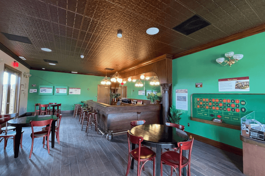 inside a bar in boomtown in springs preserve