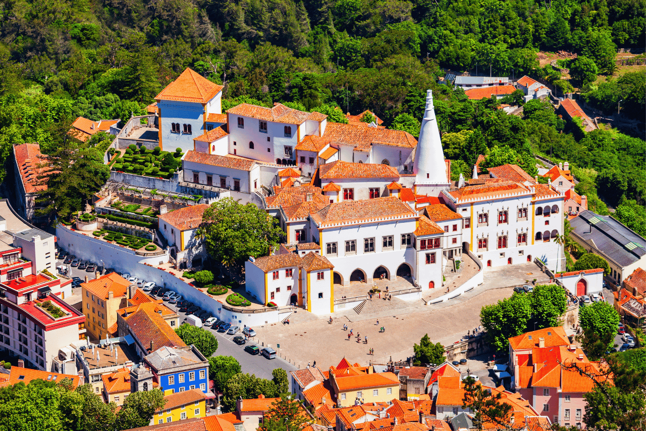 aerial view of Sintra portugal