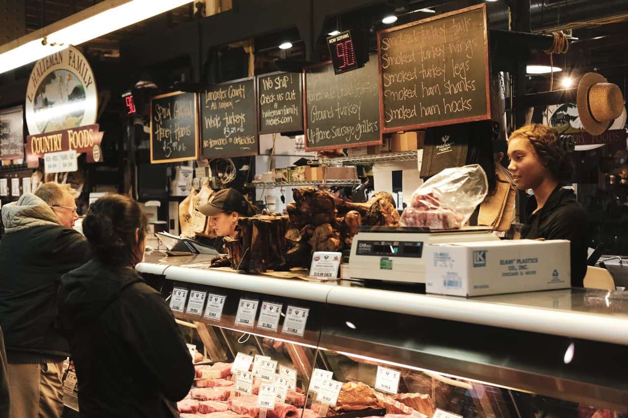 real-litle-italy-nyc-fish-deli Traditional Meat Counter - Little Italy NYC Butcher Shop